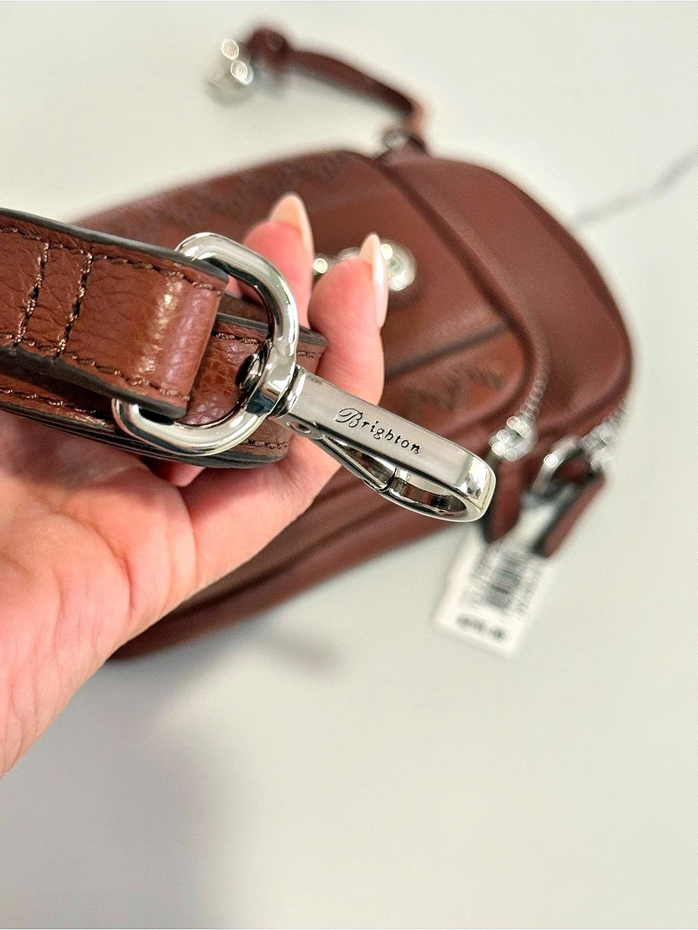 Brighton Interlok Mini Utility Bag crossbody in Bourbon colorway NWT - Picture 11 of 12